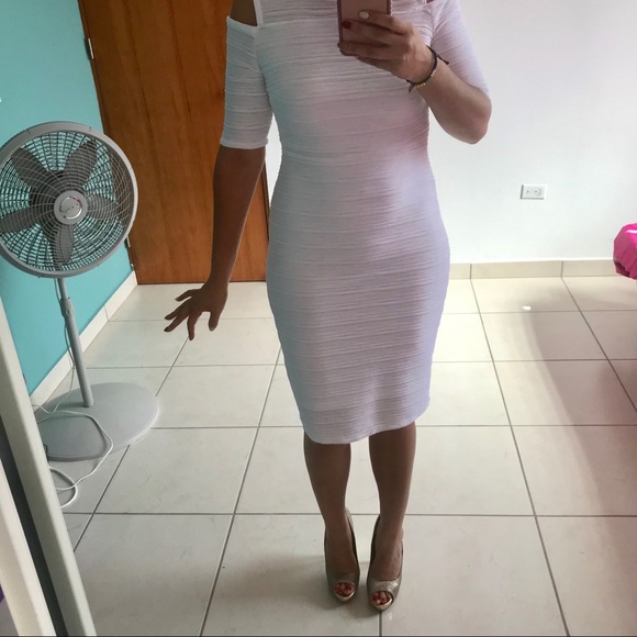 RONSON Dresses & Skirts - WHITE RONSON MIDI DRESS LARGE BODYCON